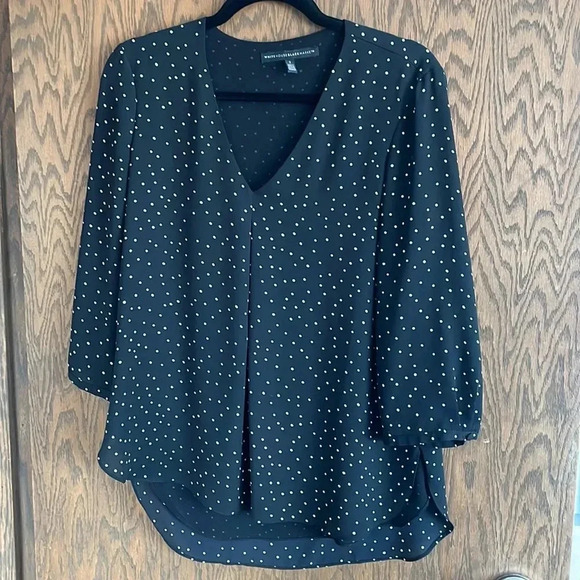 WHBM Black Blouse 2 - Picture 1 of 4
